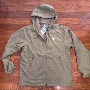 NWT Nike Tan Hoodie Windbreaker MEDIUM